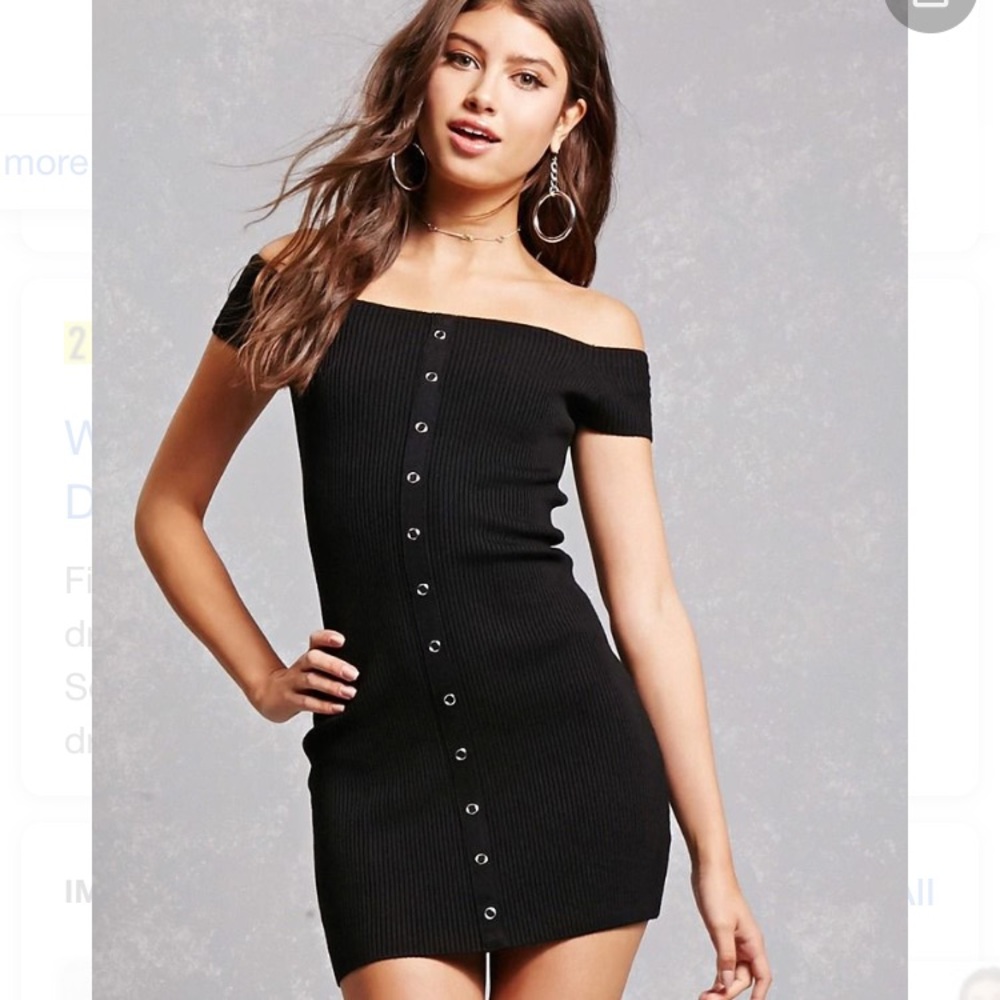 Mini black bodycon dress